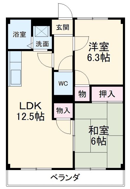 豊橋市富士見台のマンションの間取り