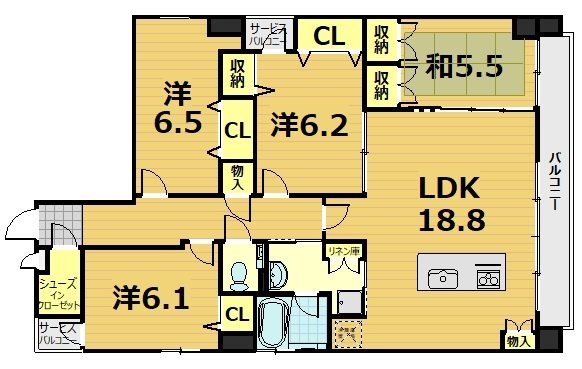 【シルトクレーテ三条の間取り】