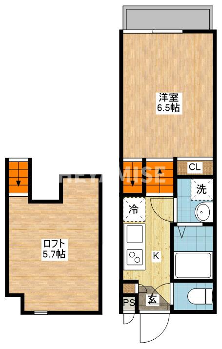 【諫早市西郷町のアパートの間取り】