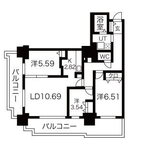 パシフィックタワー札幌の間取り