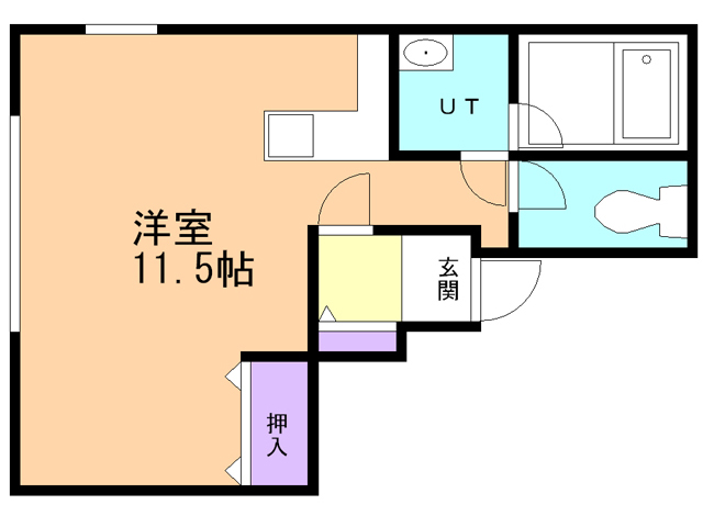 函館市梁川町のマンションの間取り