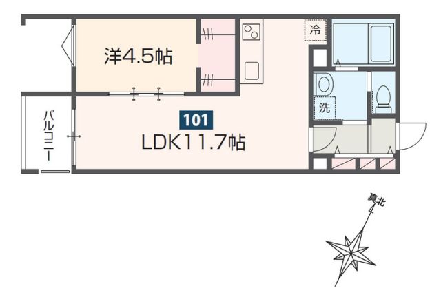 MELDIA拝島IIの間取り