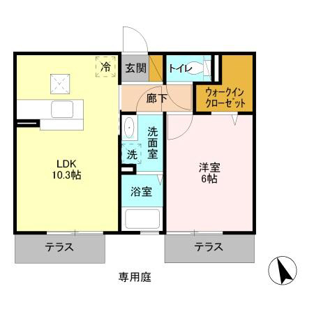 メゾンデュシーニュの間取り