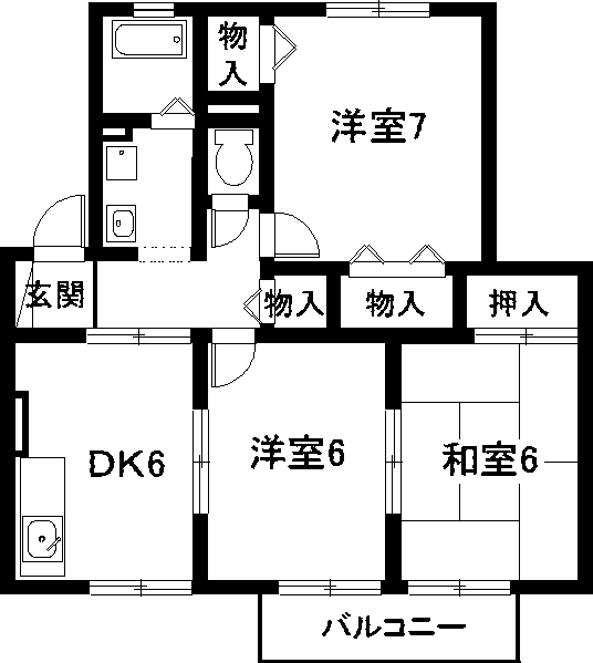 ハイカムール大塚の間取り