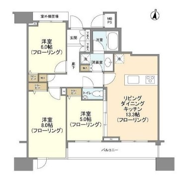 港区高輪のマンションの間取り