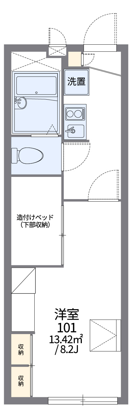 レオパレスＭｉｎａＦｕｋｕの間取り