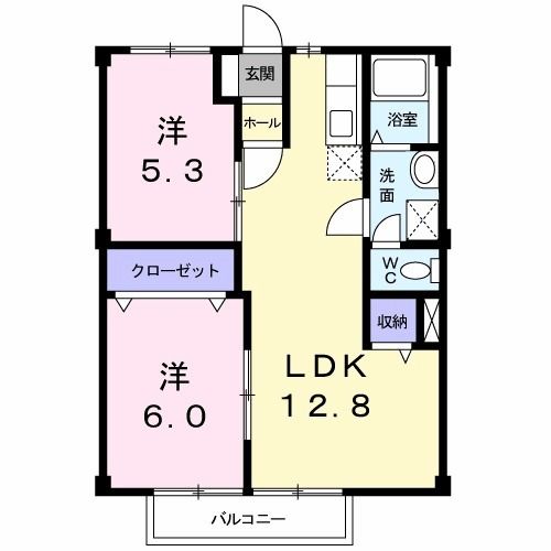 コーポラス赤池Ａの間取り