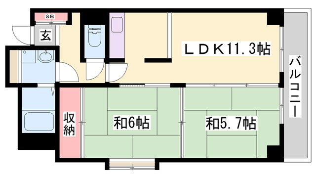 ホワイトシャトー小林の間取り