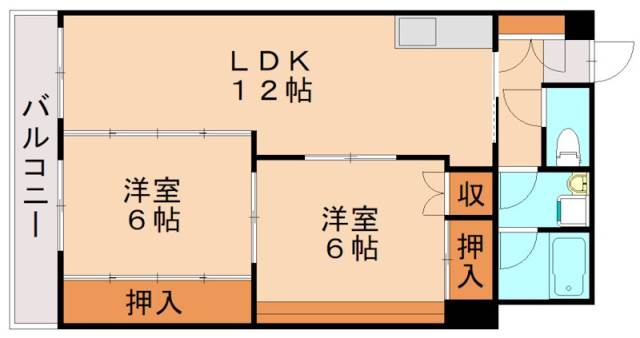 福岡市南区横手のマンションの間取り