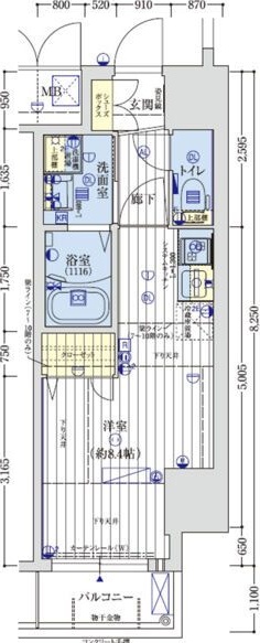 豊中市宝山町のマンションの間取り