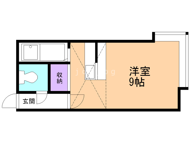 札幌市西区琴似三条のアパートの間取り