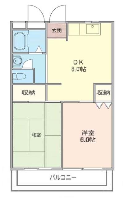 大和市中央林間西のマンションの間取り