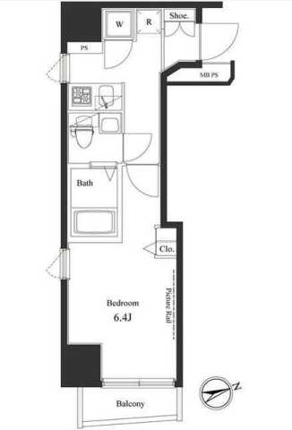 新宿区大久保のマンションの間取り