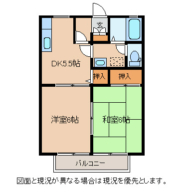 サンビレッジ花櫚　Bの間取り