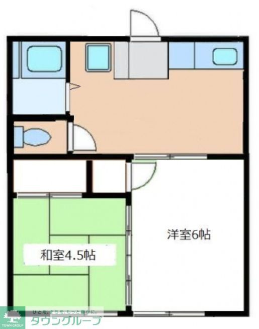 茅ヶ崎市香川のアパートの間取り