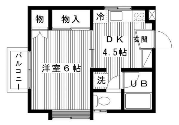 八王子市西寺方町のアパートの間取り