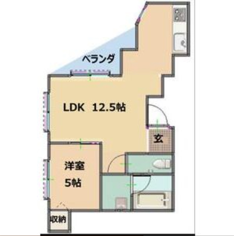 名古屋市中村区畑江通のマンションの間取り