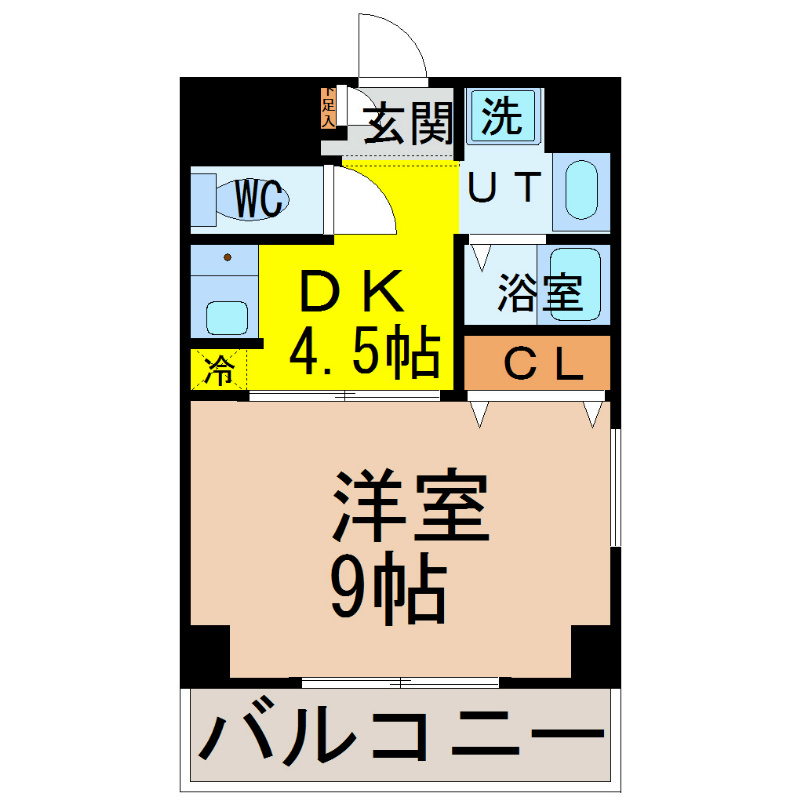 名古屋市熱田区外土居町のマンションの間取り