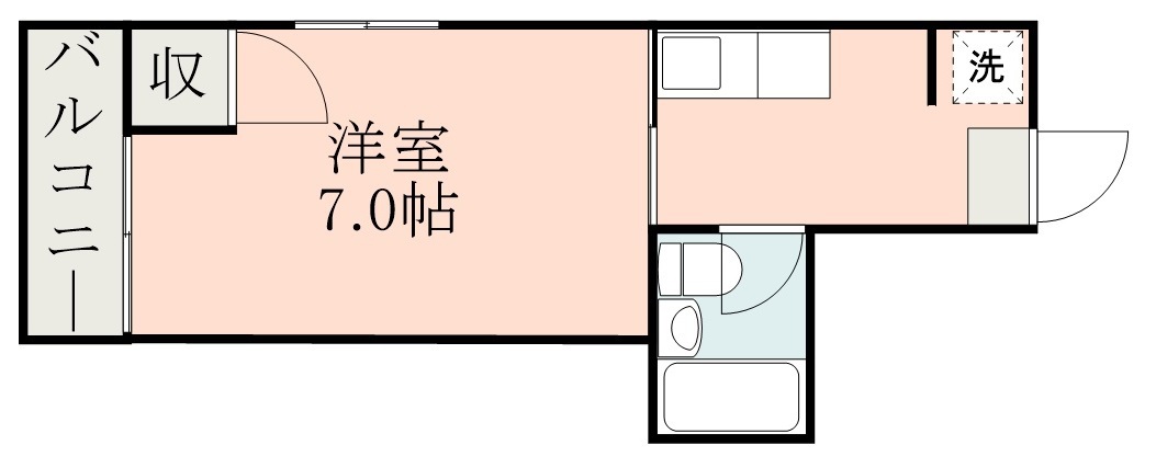 鹿児島市田上のマンションの間取り