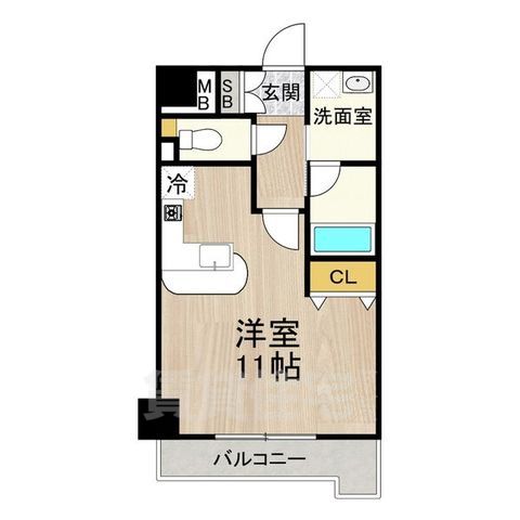 茨木市西豊川町のマンションの間取り