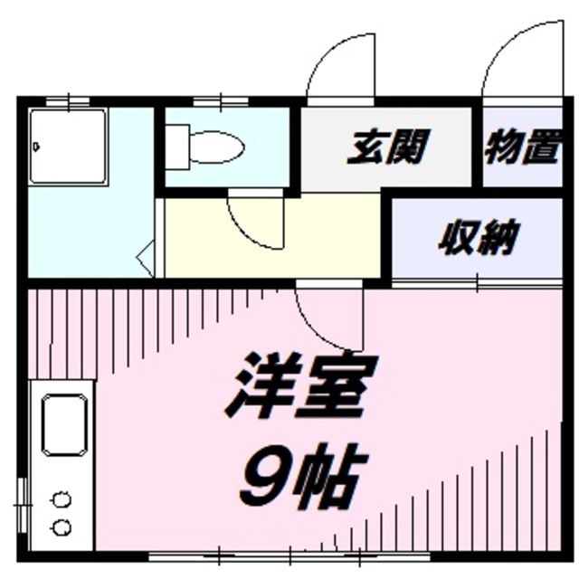 八王子市中野山王のアパートの間取り