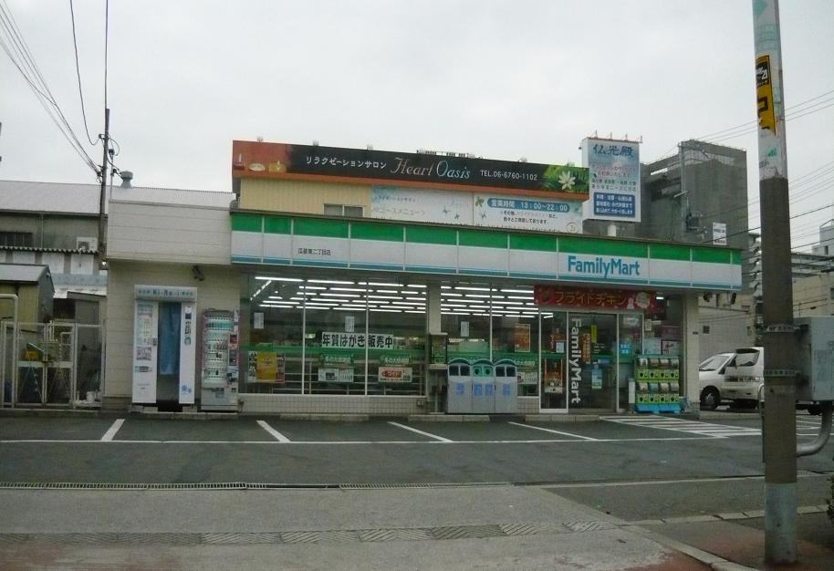 コンビニ　ファミリーマート平野瓜破店（コンビニ）まで119m
