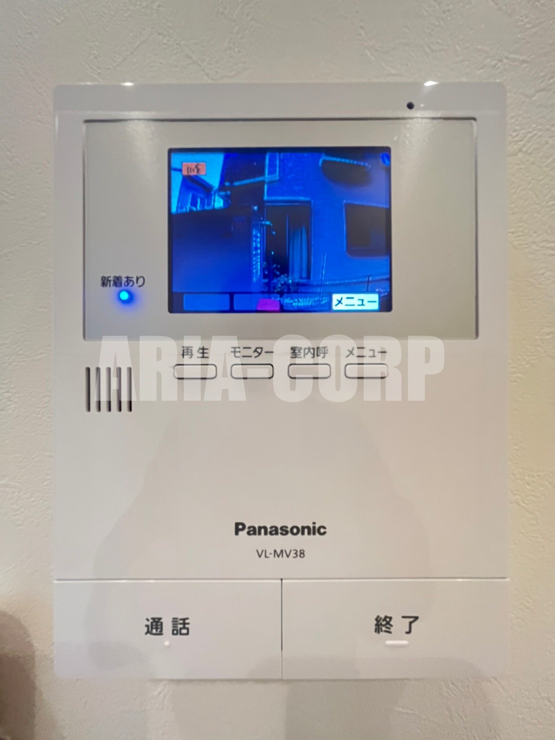 セキュリティ　録画機能付きTVモニターホンで外出時の訪問者も確認できます！