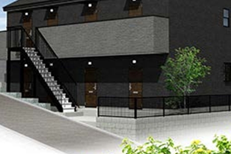 エントランス　お洒落な建物デザイン♪※パース