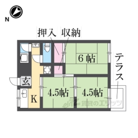 グリーンハイツ富雄の間取り写真