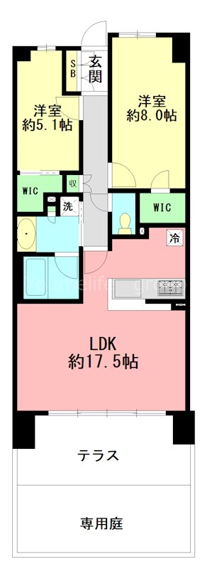 小田急小田原線 厚木駅 徒歩1分 14階建 築4年の間取り写真