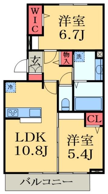 D-roomちはら台E棟の間取り写真