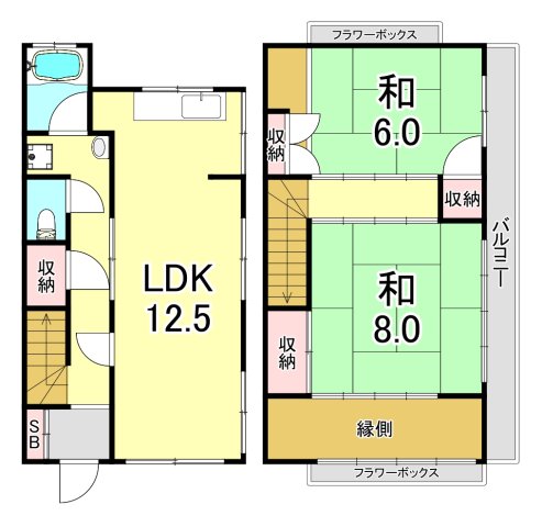 五位ノ池町4丁目貸家の間取り写真