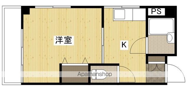 広島電鉄皆実線 南区役所前駅 徒歩14分 5階建 築41年の間取り写真