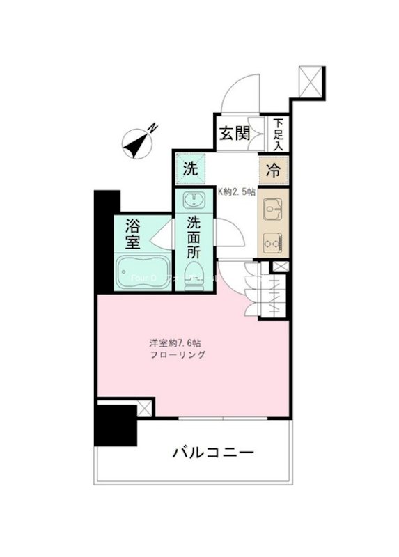 パークリュクス日本橋大伝馬町の間取り写真