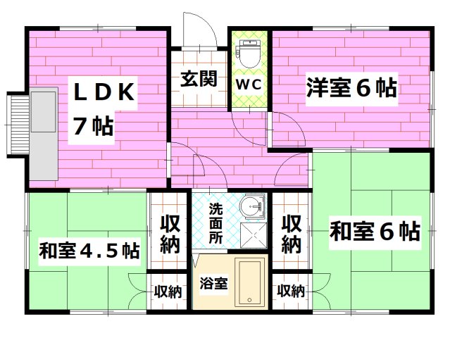 3DK Apartment in Minami-ku, Hiroshima, Hiroshima — photo 2 of 3