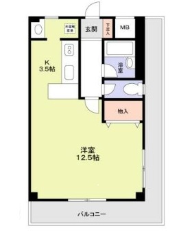 ＪＲ京浜東北線 王子駅 徒歩11分 5階建 築39年の間取り写真