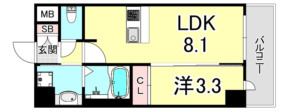 プレサンスブルーム新神戸の間取り写真