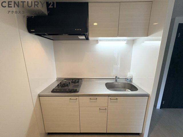 キッチン　2口ガスコンロ付きのシステムキッチンです♪