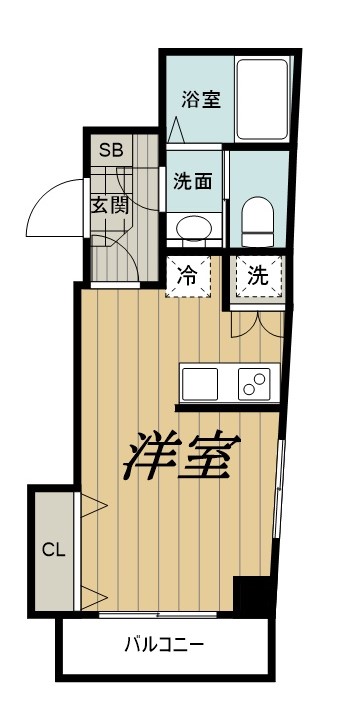 ＪＲ外房線 本千葉駅 徒歩2分 4階建 築5年の間取り写真
