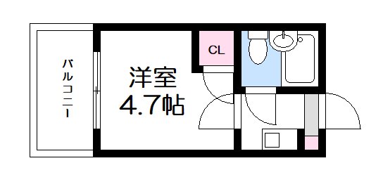 広島市西区南観音のマンションの間取り