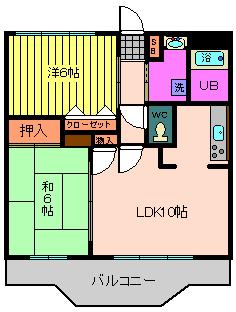 福島県郡山市八山田西４（マンション）の賃貸物件の間取り