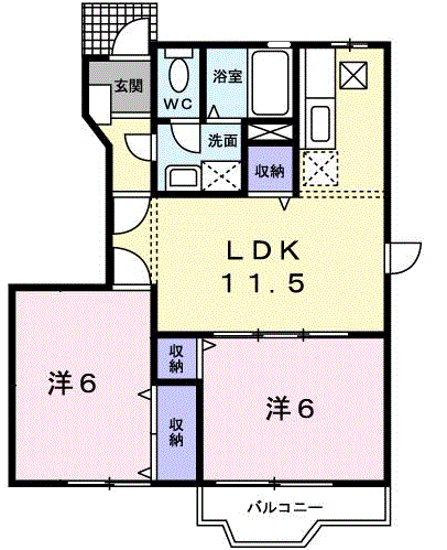 ビバーチェ　IIの間取り