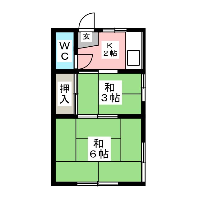 陽光荘の間取り