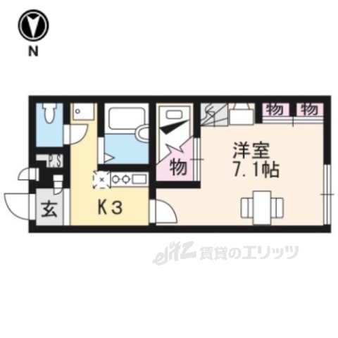 レオパレスハーモニー垣添の間取り