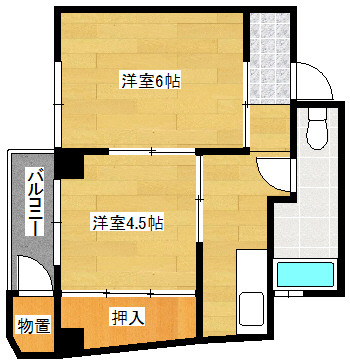 広島市中区大手町のマンションの間取り