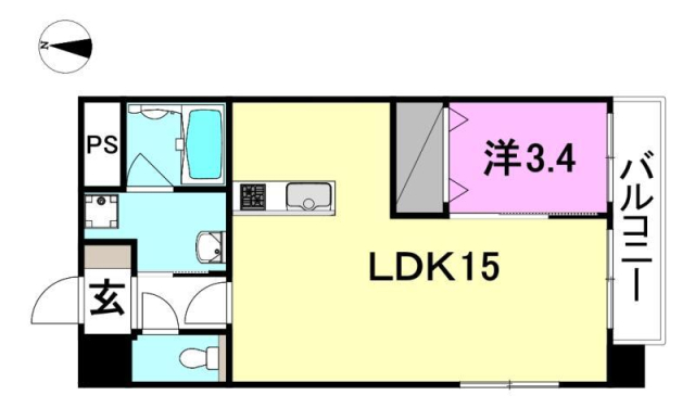 【メゾンドール平和通の間取り】