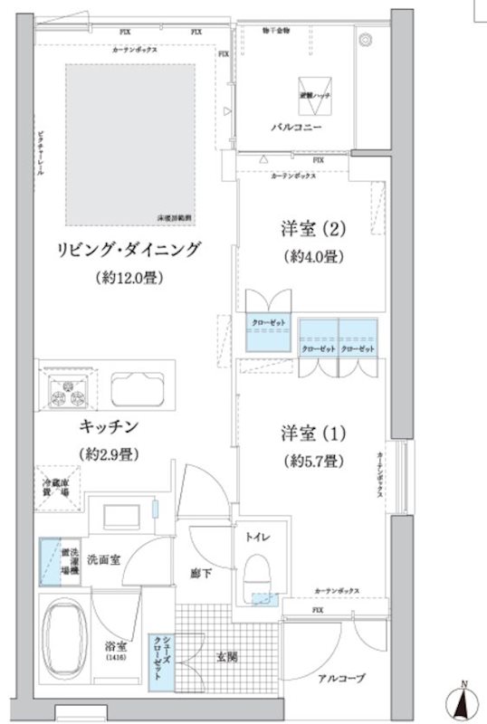 ガーデニエール砧ＷＥＳＴの間取り