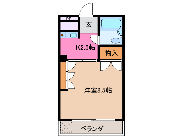 津市一身田平野のマンションの間取り