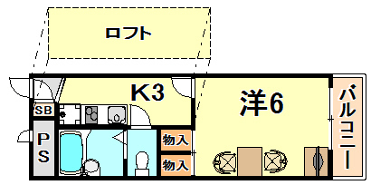 神戸市垂水区福田のアパートの間取り