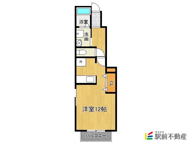 鳥栖市宿町のアパートの間取り